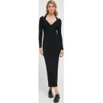 Dámske Designer Dlhé šaty HUGO BOSS BOSS čiernej farby vo veľkosti XS s dĺžkou: Maxi 