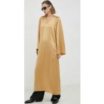 Dámske Designer Dlhé šaty BY MALENE BIRGER žltej farby z polyesteru vo veľkosti M s dĺžkou: Maxi 
