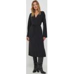 Dámske Designer Midi šaty Calvin Klein čiernej farby z polyesteru Oversize s dĺžkou: Pod kolená v zľave 