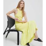 Dámske Áčkové šaty Deha žltej farby z bavlny vo veľkosti XS s dĺžkou: Pod kolená 