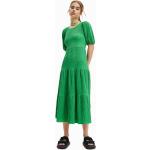Dámske Áčkové šaty Desigual Desigual zelenej farby z polyesteru vo veľkosti XS s dĺžkou: Pod kolená v zľave udržateľná móda 