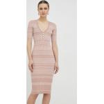 Šaty Elisabetta Franchi ružová farba, mini, priliehavá