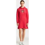 Dámske Denné šaty Gant Shield červenej farby z bavlny vo veľkosti XS Kapucňa 