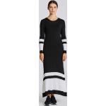 Dámske Dlhé šaty Gant čiernej farby s pruhovaným vzorom z viskózy s okrúhlym výstrihom s dĺžkou: Maxi 