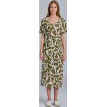 Dámske Úpletové šaty Gant zelenej farby s kvetinovým vzorom z bavlny vo veľkosti L 