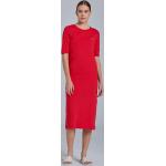 Dámske Úpletové šaty Gant červenej farby z viskózy s krátkymi rukávmi 
