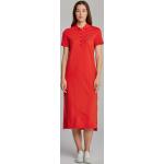 Dámske Letné šaty Gant Pique červenej farby z bavlny 