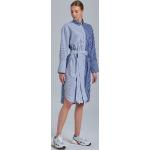 Dámske Letné šaty Gant BIO modrej farby s pruhovaným vzorom z bavlny vo veľkosti S na gombíky asymetrické udržateľná móda 