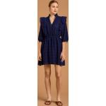 Dámske Čipkované šaty Gant modrej farby s vyšívaným vzorom z bavlny vo veľkosti S 