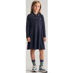 Dievčenské šaty Gant Pique modrej farby z bavlny do 6 rokov 
