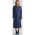 Dámske Šaty s dlhým rukávom Gant modrej farby vo veľkosti XXS s dlhými rukávmi udržateľná móda 