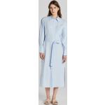 Dámske Šaty s dlhým rukávom Gant Poplin modrej farby z bavlny vo veľkosti XXS s dlhými rukávmi s dĺžkou: Pod kolená 