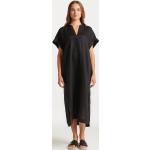 Dámske Letné šaty Gant čiernej farby z ľanu vo veľkosti S bez rukávov 
