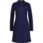 Dámske Šaty s dlhým rukávom Gant Shield modrej farby z bavlny vo veľkosti XXL s dlhými rukávmi 