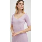 Dámske Mini šaty Guess fialovej farby z viskózy vo veľkosti XS 