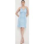 Dámske Mini šaty Guess modrej farby z bavlny vo veľkosti XS 