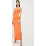 Dámske Dlhé šaty Guess oranžovej farby z polyesteru vo veľkosti XS s dĺžkou: Maxi 