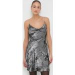 Dámske Mini šaty Guess striebornej farby z polyesteru vo veľkosti XS metalické 
