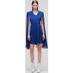 Dámske Designer Obtiahnuté šaty Karl Lagerfeld modrej farby v elegantnom štýle vo veľkosti L 