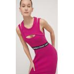 Dámske Mini šaty BIO ružovej farby z bavlny vo veľkosti XS udržateľná móda 