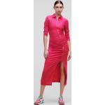 Dámske Designer Dlhé šaty Karl Lagerfeld ružovej farby s dĺžkou: Maxi 