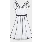 Dámske Designer Čipkované šaty Karl Lagerfeld bielej farby v elegantnom štýle vo veľkosti M 
