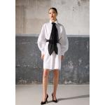 Dámske Designer Mini šaty Karl Lagerfeld BIO bielej farby z bavlny Oversize v zľave udržateľná móda 