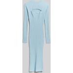 Dámske Designer Šaty s dlhým rukávom Karl Lagerfeld modrej farby vo veľkosti XS s dlhými rukávmi s dĺžkou: Pod kolená 