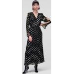 Dámske Designer Dlhé šaty Karl Lagerfeld čiernej farby v elegantnom štýle vo veľkosti M s dĺžkou: Maxi 