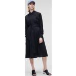 Dámske Designer Košeľové šaty Karl Lagerfeld čiernej farby vo veľkosti M 