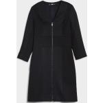 Dámske Designer Šaty s dlhým rukávom Karl Lagerfeld čiernej farby vo veľkosti M s dlhými rukávmi na zips 