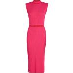 Dámske Designer Pletené šaty Karl Lagerfeld ružovej farby v elegantnom štýle vo veľkosti XS bez rukávov 