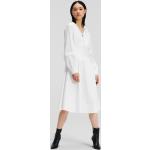 Dámske Designer Áčkové šaty Karl Lagerfeld bielej farby v elegantnom štýle vo veľkosti M na zips 