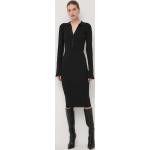 Dámske Obtiahnuté šaty čiernej farby z bavlny vo veľkosti M s dĺžkou: Pod kolená udržateľná móda 