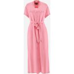 Dámske Dlhé šaty La Martina ružovej farby vo veľkosti XL s krátkymi rukávmi s dĺžkou: Maxi na gombíky 