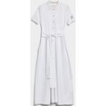 Dámske Dlhé šaty La Martina bielej farby v trblietavom štýle s dĺžkou: Maxi na gombíky s glitrami 