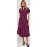 Dámske Designer Áčkové šaty Ralph Lauren fialovej farby z polyesteru vo veľkosti S s dĺžkou: Pod kolená udržateľná móda 