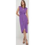 Dámske Designer Obtiahnuté šaty Ralph Lauren fialovej farby z polyesteru vo veľkosti S s dĺžkou: Pod kolená udržateľná móda 