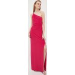 Dámske Designer Dlhé šaty Ralph Lauren ružovej farby z polyesteru vo veľkosti M s dĺžkou: Maxi v zľave 