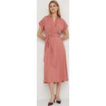 Dámske Designer Áčkové šaty Ralph Lauren ružovej farby z polyesteru vo veľkosti M s dĺžkou: Pod kolená v zľave udržateľná móda 