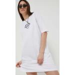 Dámske Designer Mini šaty Moschino Love Moschino bielej farby Oversize 