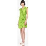 Dámske Mini šaty manuel ritz zelenej farby zo saténu vo veľkosti M bez rukávov 