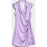 Dámske Mini šaty manuel ritz fialovej farby zo saténu vo veľkosti M bez rukávov 