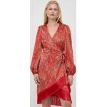 Dámske Mini šaty Guess Marciano červenej farby z polyesteru vo veľkosti S 