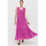Šaty MAX&Co. ružová farba, maxi, áčkový strih