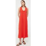 Dámske Midi šaty MAX MARA oranžovej farby z bavlny s dĺžkou: Pod kolená 