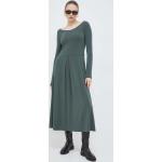 Dámske Áčkové šaty MAX MARA zelenej farby z viskózy vo veľkosti XS s dĺžkou: Pod kolená 