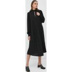 Dámske Dlhé šaty Notes du Nord čiernej farby z viskózy vo veľkosti S s dĺžkou: Maxi 