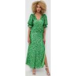 Dámske Dlhé šaty Notes du Nord zelenej farby v trblietavom štýle z polyesteru vo veľkosti M s dĺžkou: Maxi s glitrami 
