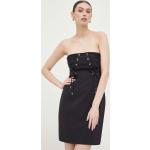 Dámske Mini šaty PINKO čiernej farby z viskózy Oversize 